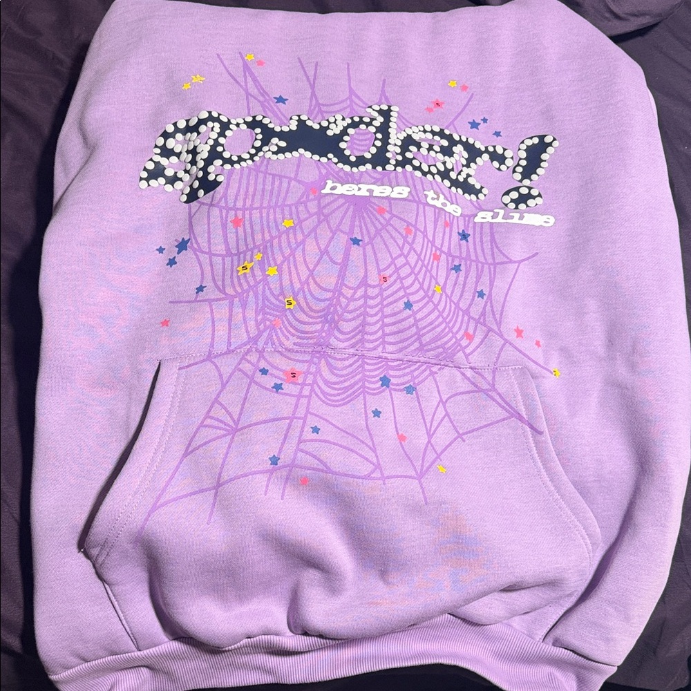 Spider Purple Graphic Hoodie
